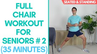 No Equipment Full Chair Workout Seated amp Standing Exercises [upl. by Chae]