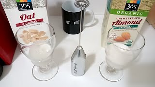 Oat Milk vs Almond Milk part 2 Frothing Test [upl. by Odnalro]